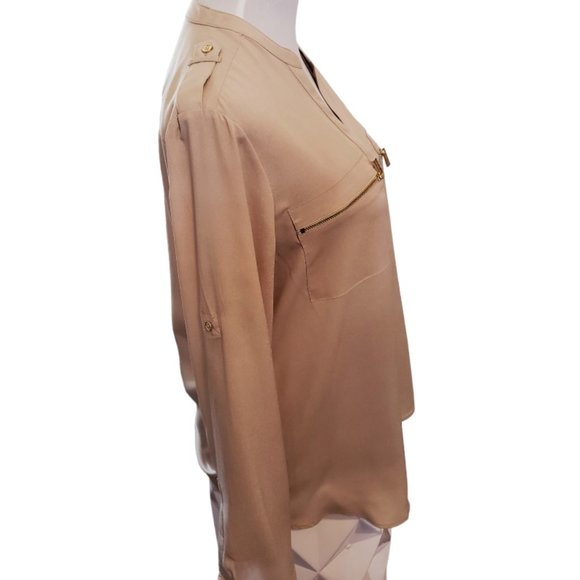 Calvin Klein Blouse with Roll-Up Sleeves - Size Medium - Picture 6 of 11